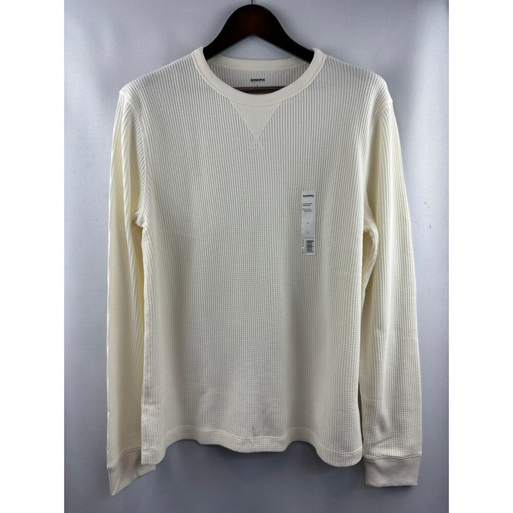 Men’s Sonoma Large Cream Long Sleeve Shirt